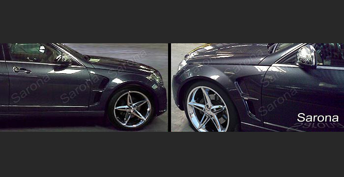 Custom Mercedes C Class  Sedan Fenders (2008 - 2013) - $650.00 (Manufacturer Sarona, Part #MB-018-FD)